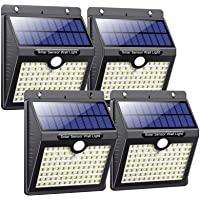 Los mejores  - Luz Solar Exterior- Pxwaxpy [97LED 4 Packs] Foco Solar Exterior con Sensor de Movimiento Gran Ángulo 270º- Lámpara Solar…